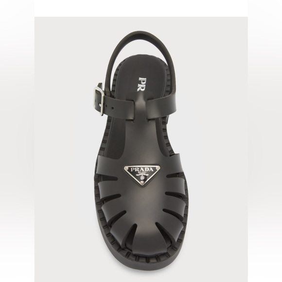 NWT Prada soft cage vinyl sandals in army green - Picture 2 of 6